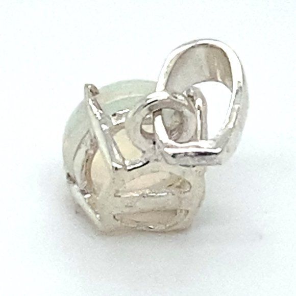 Precious Opal 1.20ct Platinum Solid Silver Pendant - Picture 5 of 6